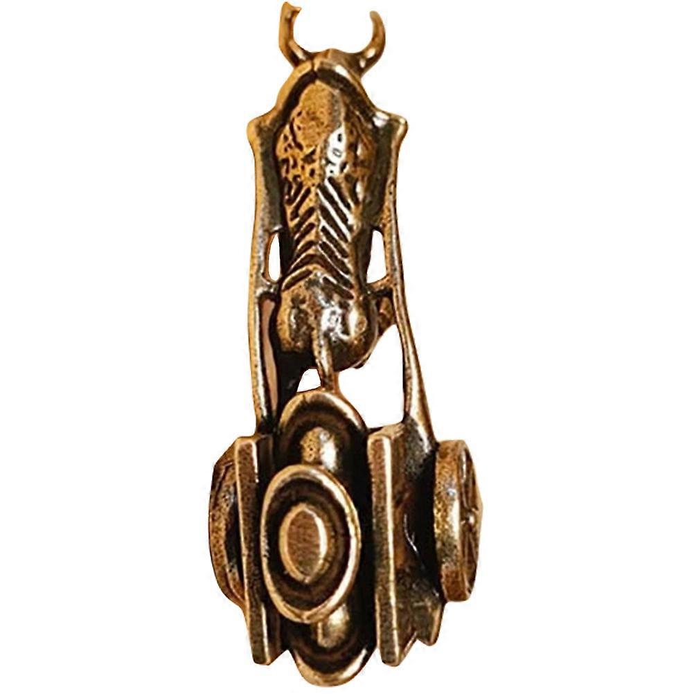 Brown Copper Cow Statue for Office Table Decoration 3Pcs Figurines