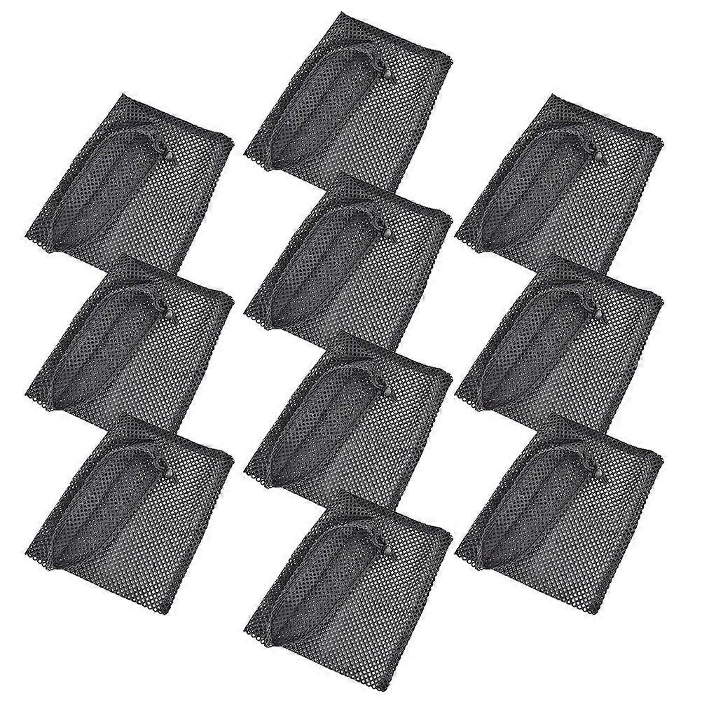 Mesh Drawstring Bag Storage Bag for Sport Use Pack of 10
