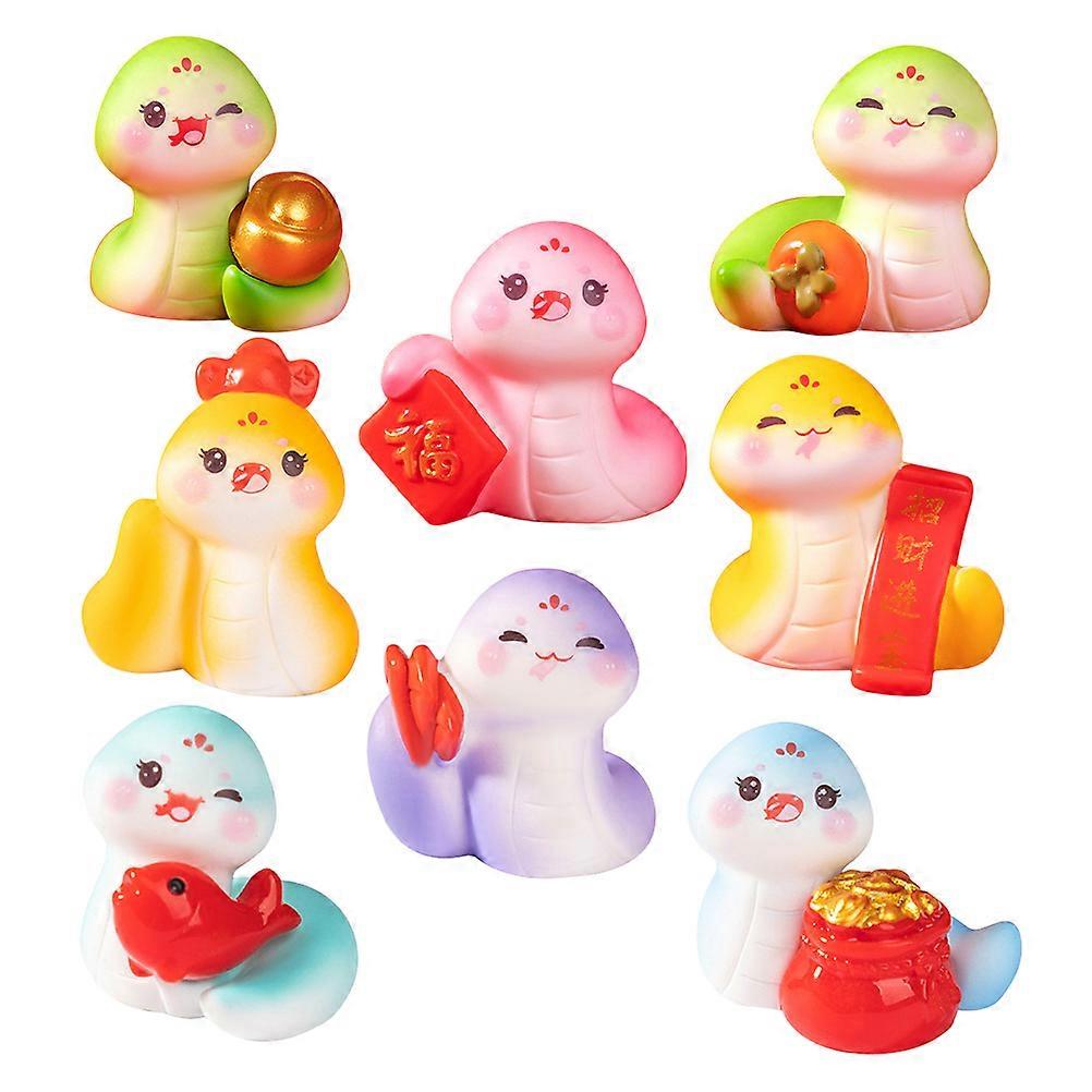 Snake Ornaments Resin Mini Snake Figurines for 40Pcs Car Dashboard Decor