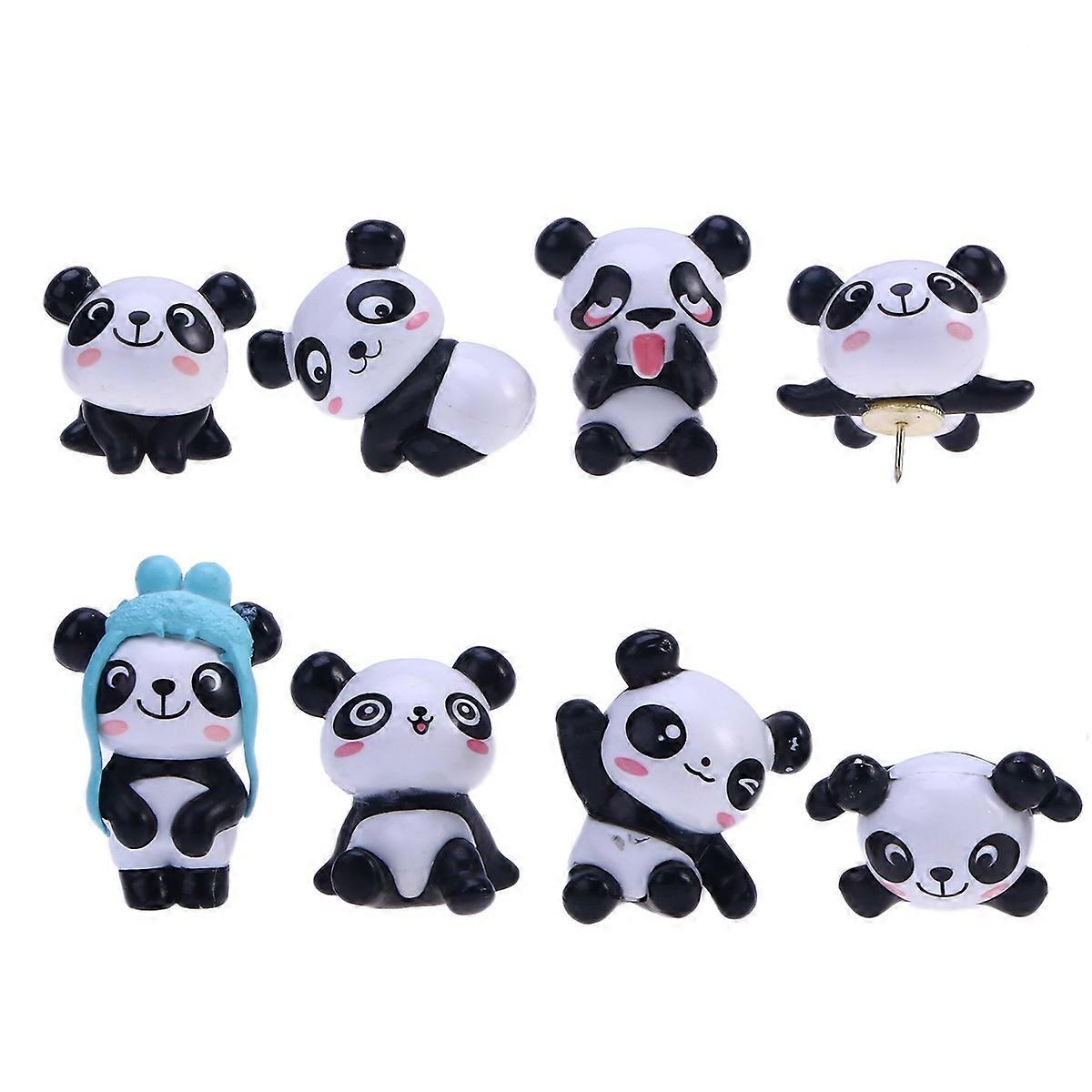 Board Push Pin Panda Plastic Thumbtacks for Holding Use 16Pcs Set