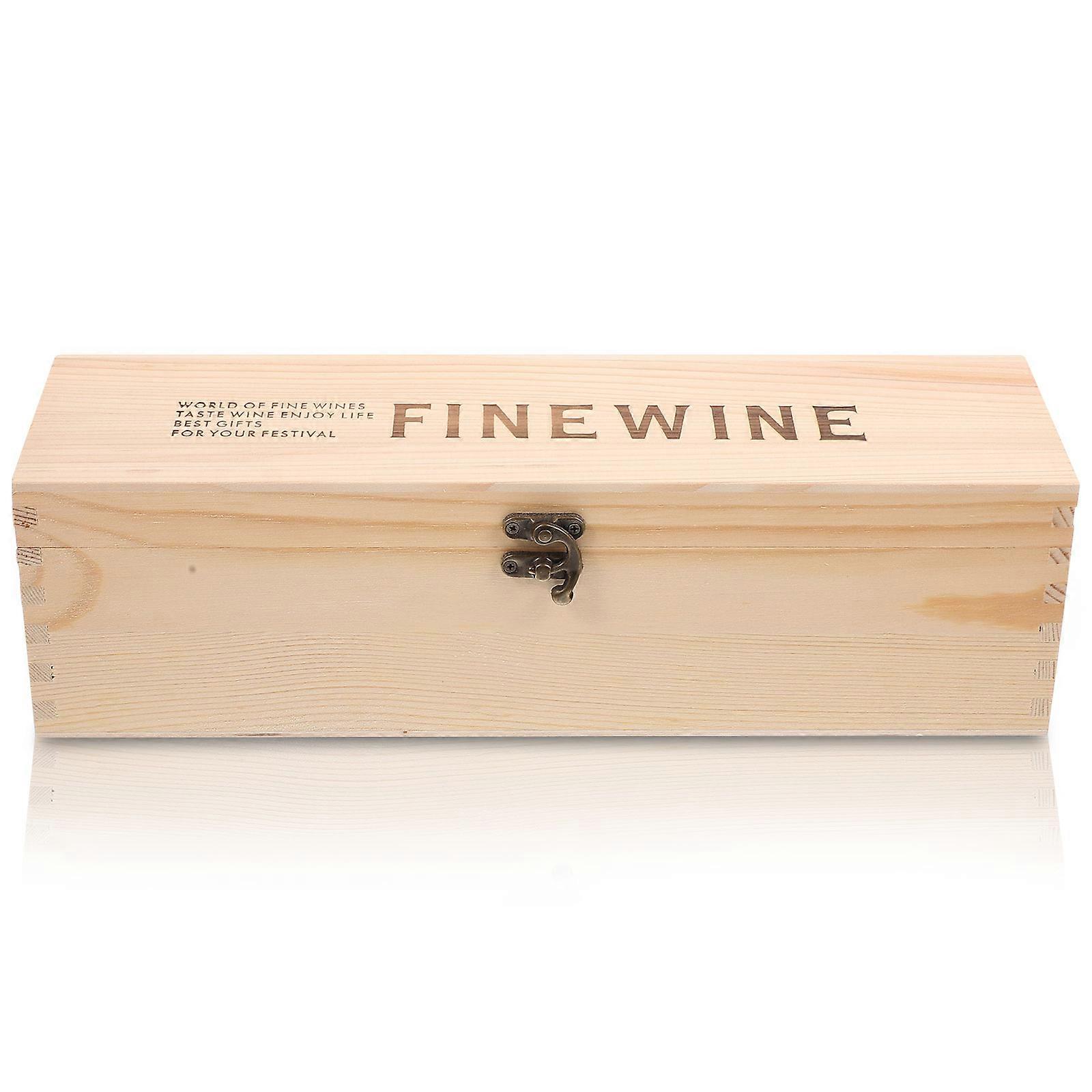 Wine Decorative Wooden Carrier Box for Storage Use 3Pcs Light Yellow