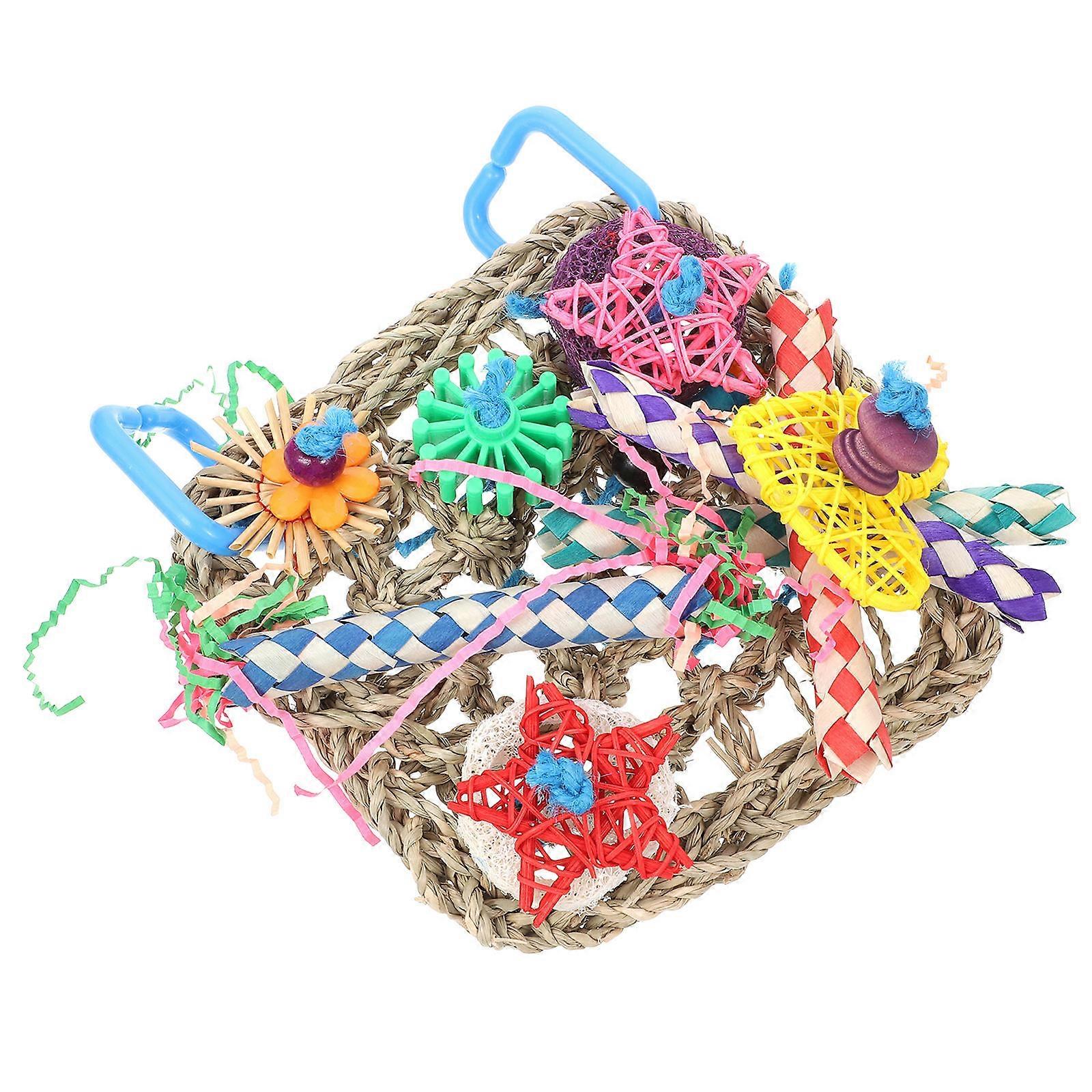 Parrot Shredder Toy Safe Pet Bird Chewing Toy for 2Pcs Assorted Color