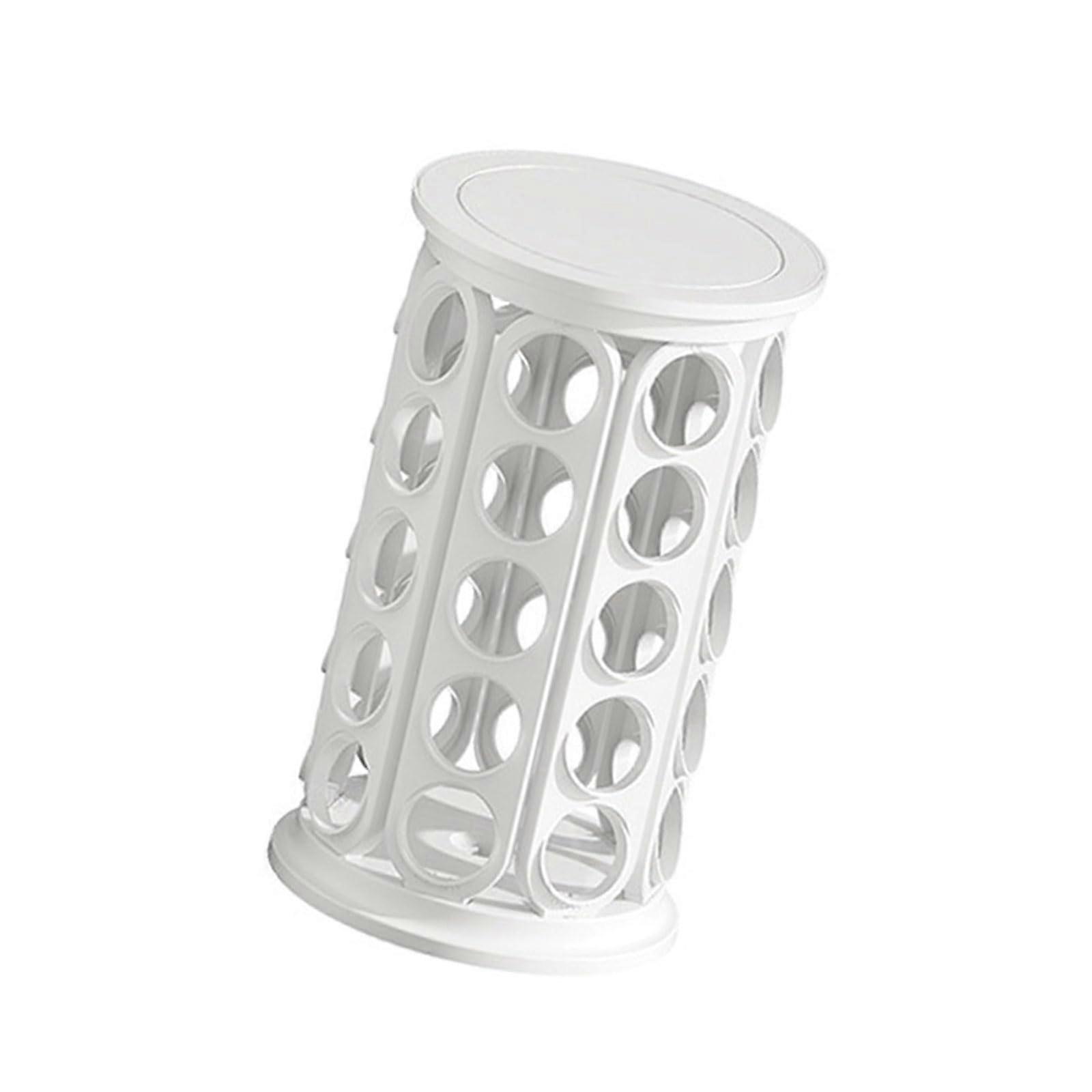 Coffee Pods Rotating Organiser 40Capacity Countertop Storage Rack White Kitchen Accessory