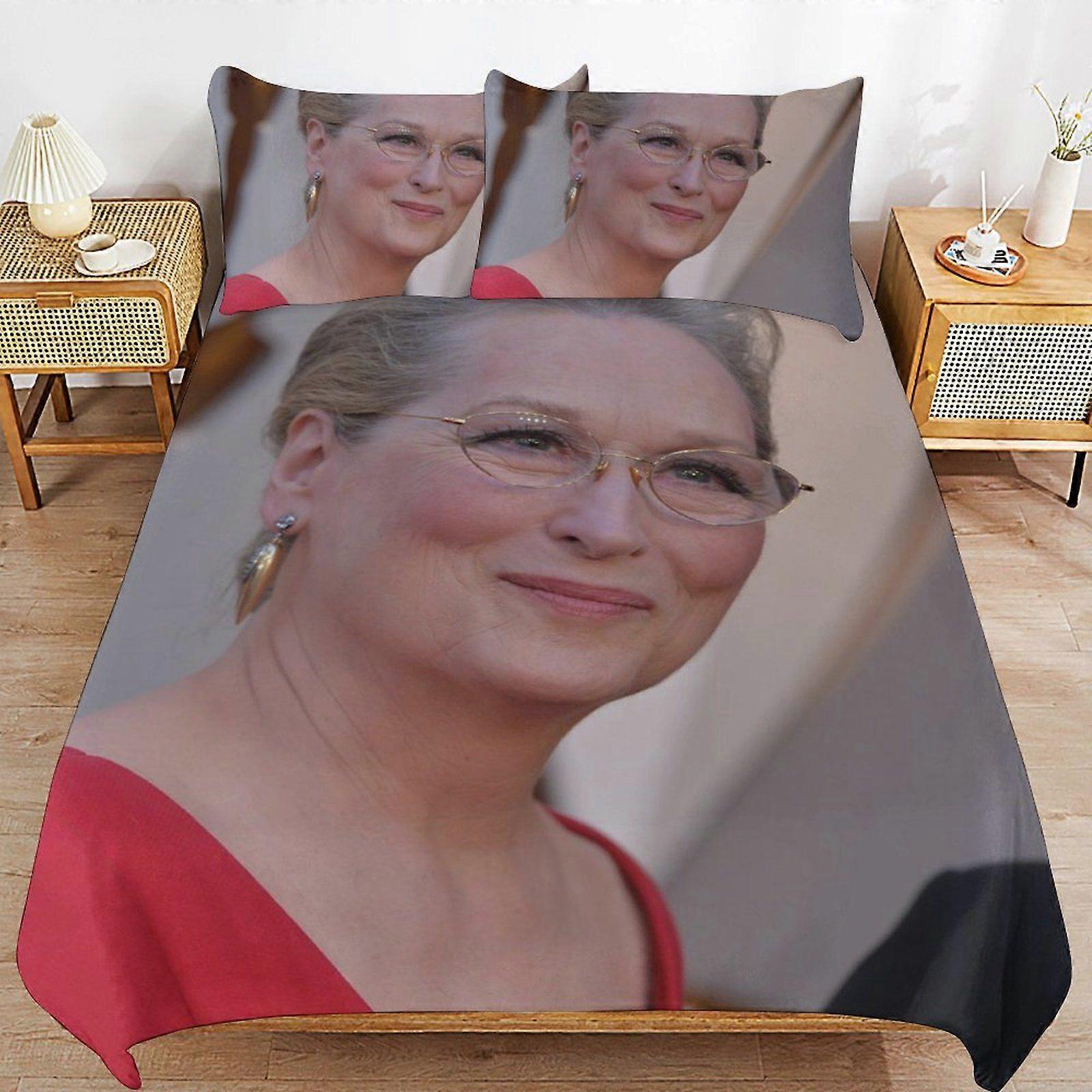 w233 Meryl Streep Luxury Handling Daily Rest Machine Friendly Touch Durable Zip Duvet Cover Sets Performance u233