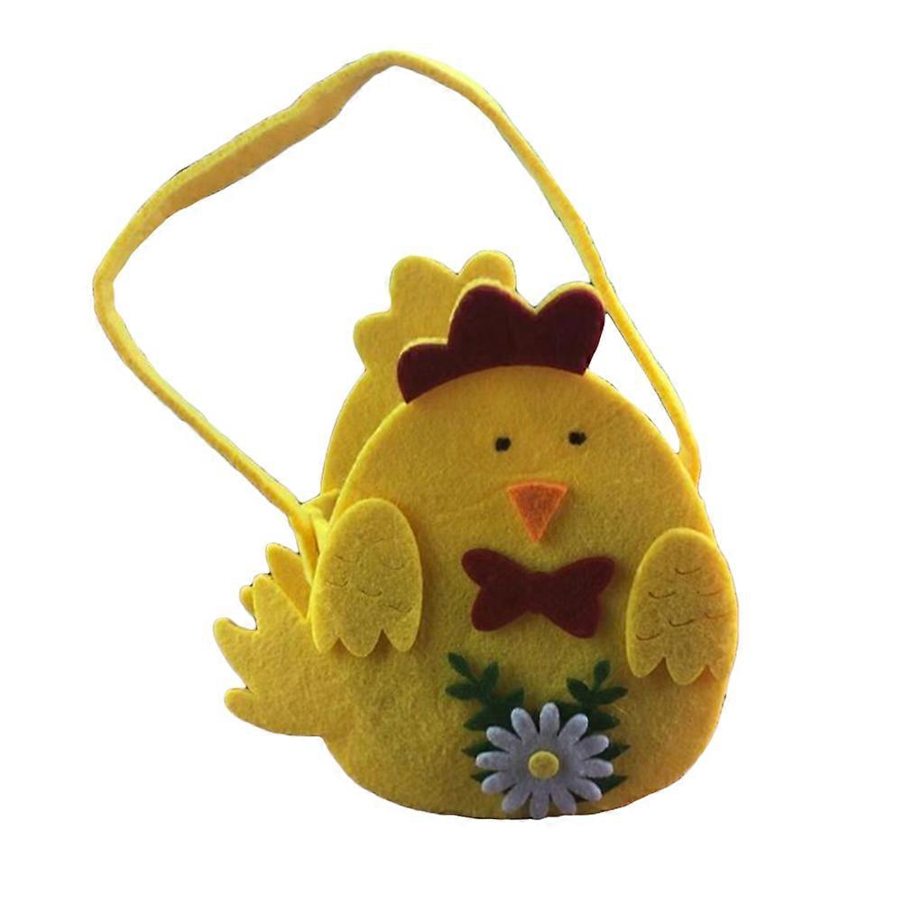 Easter Basket Chick Pattern Portable Bag for Candy Holding 3Pcs Set