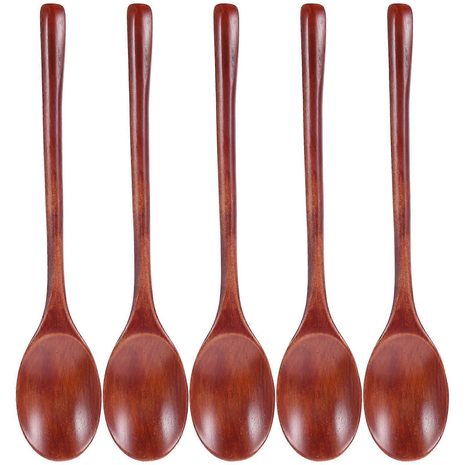 Stirring Spoons 10 Pcs Long Handle Wooden Spoons Perfect For Dining Occasion Versatile Functionality