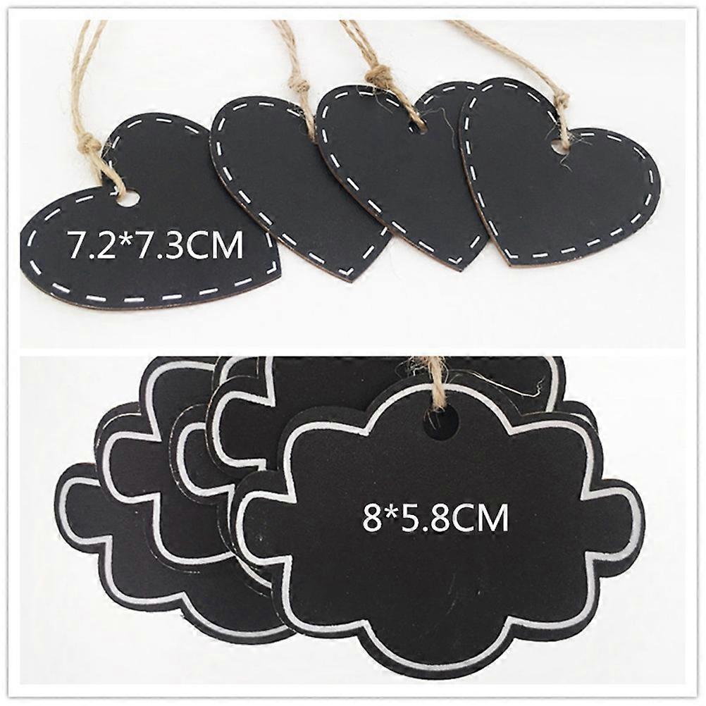 20Pcs Mini Chalkboard Signs With Heart And Cloud Patterns For Home Decoration And Event Signage 8 X 5 8 X 0 2Cm