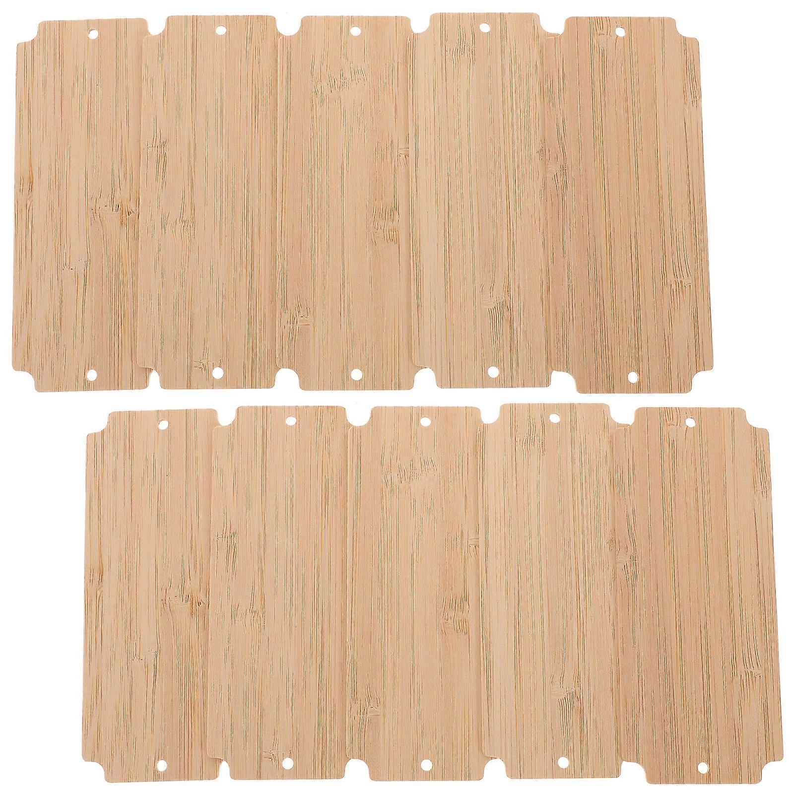 Blank Bamboo Cutouts Rectangular Tags for Kids Playing with 50Pcs