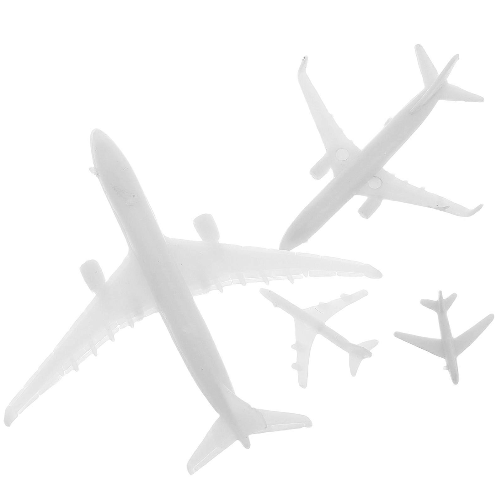 Compact Plastic Airplane Model For Display 2.28X2.20X0.20IN Creative Design 8Pcs