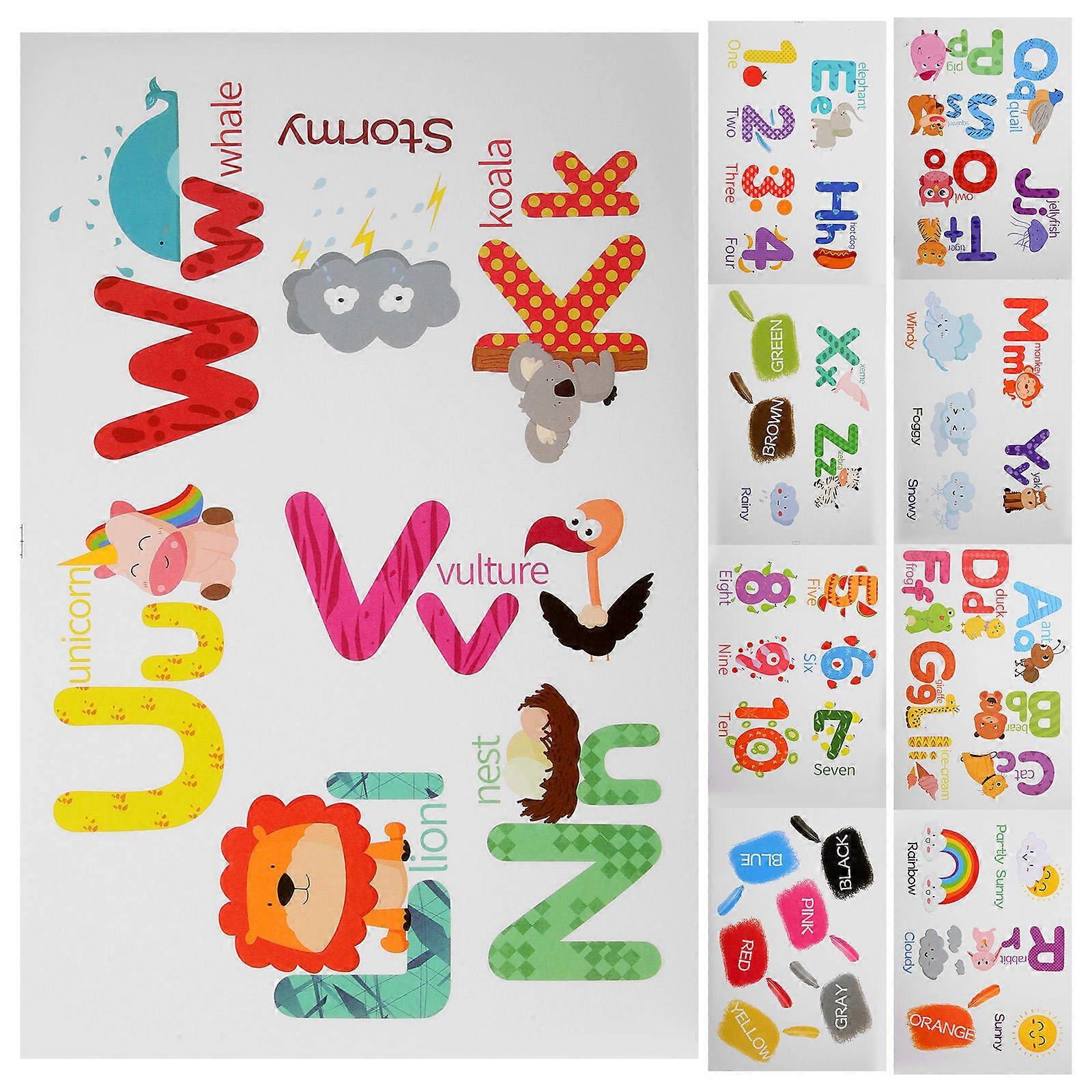 Decorative Letter Sticker Wall Decals for Children 18Pcs Set