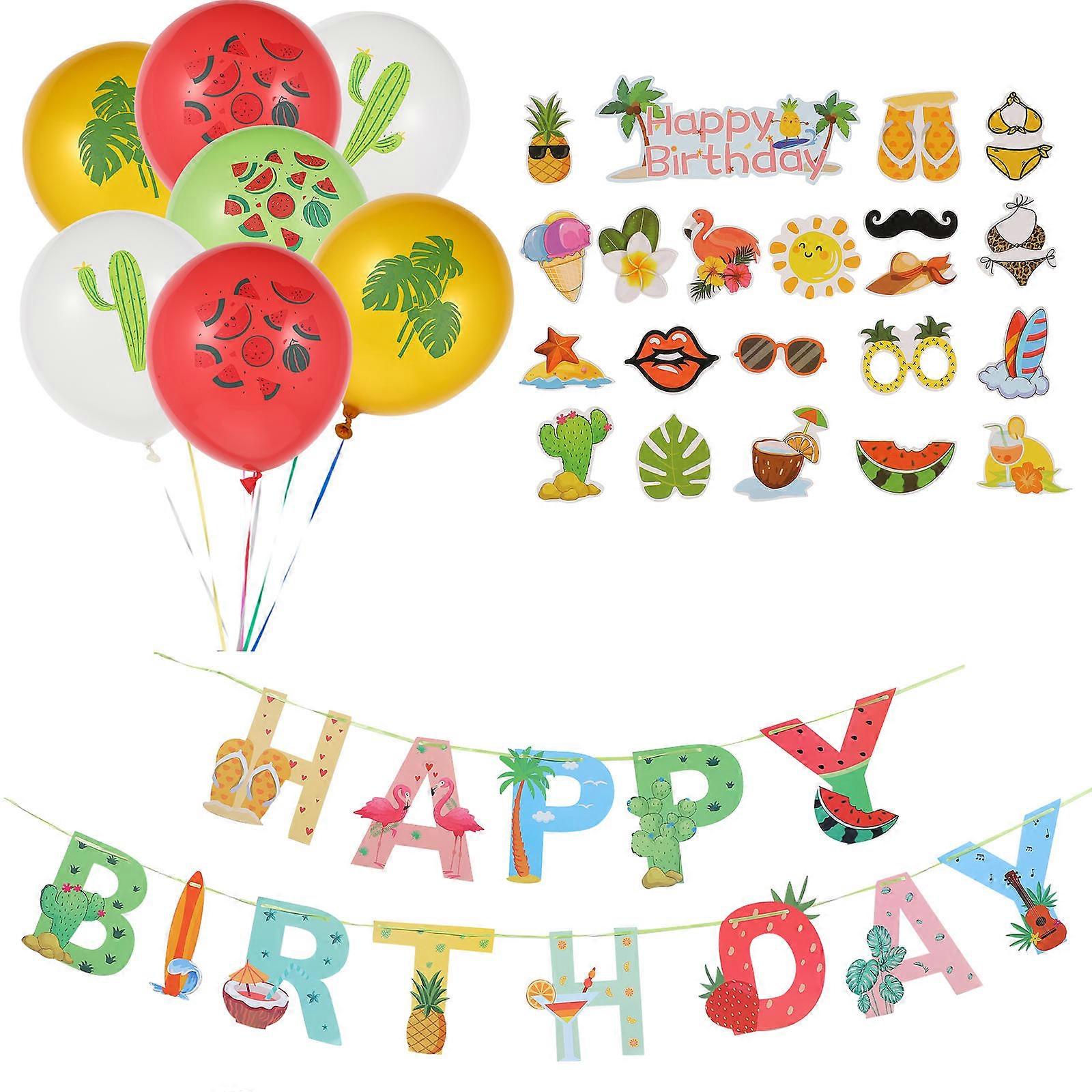 Practical Party Balloon Birthday Cake Topper Banner 1Set