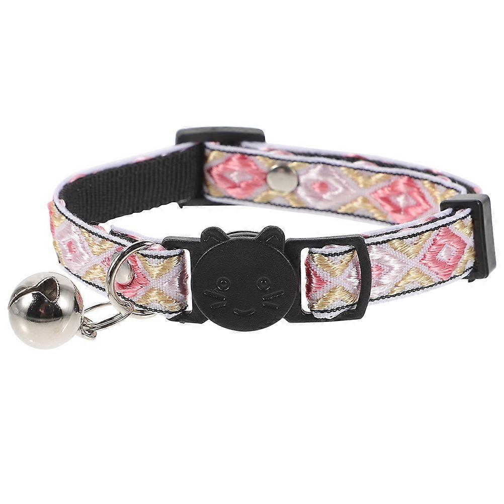 Cat Collar Ethnic Style for Pet Use with Bell Adjustable Kitten Collar
