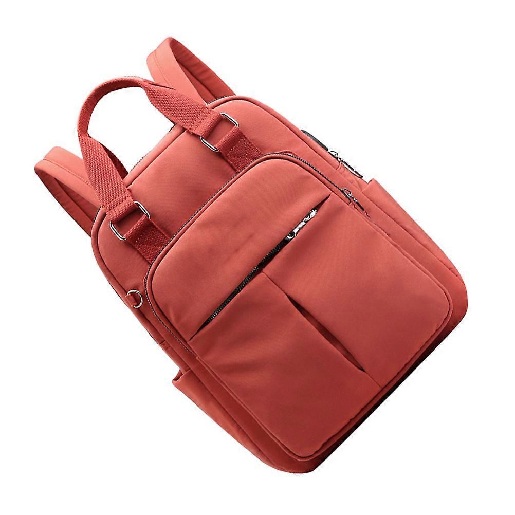 Casual Computer Backpack for Storage Use 2Pcs Orange USB Charging Bags