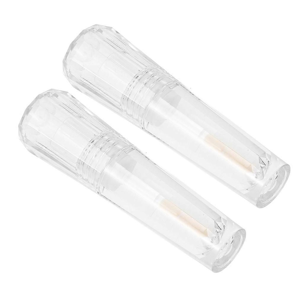 Transparent Lip Gloss Tube Liquid Eyeshadow Container with Leakproof Cap 2Pcs