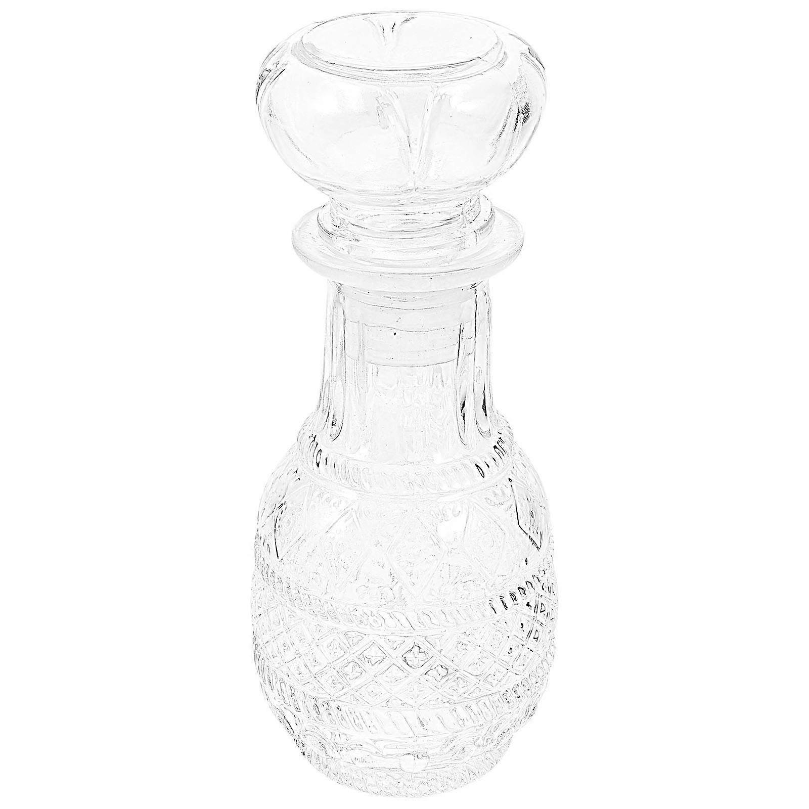 Glass Whiskey Container for Storage 4Pcs Transparent Liquor Dispenser Set