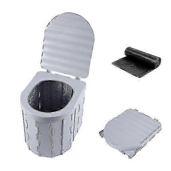 Portable camping toilet, made of ABS plastic, easy to install and fold