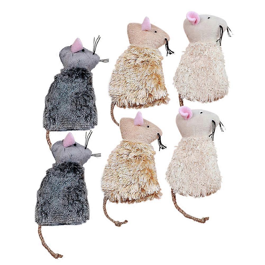 Indoor Cat Mice Plush Toy for Teasing Pets 24Pcs Pack