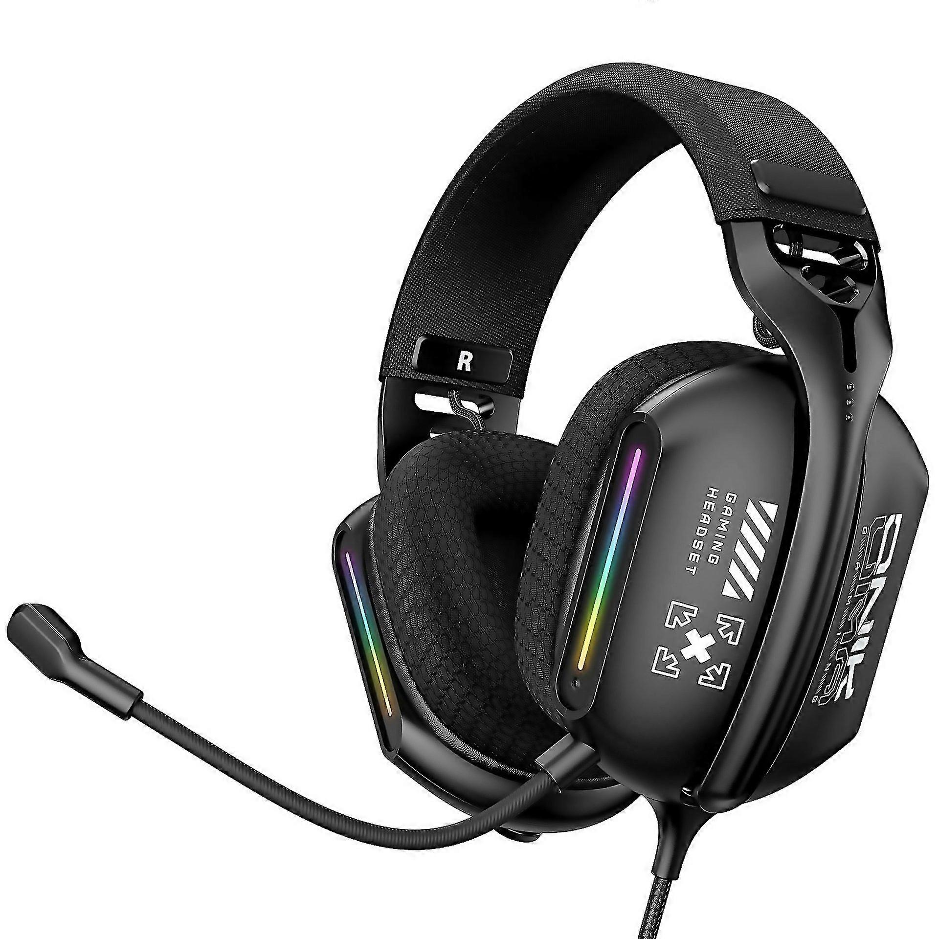 For Onikuma X12 Usb 35mm Wired Rgb Light Gaming Headset With Mic Cable Length