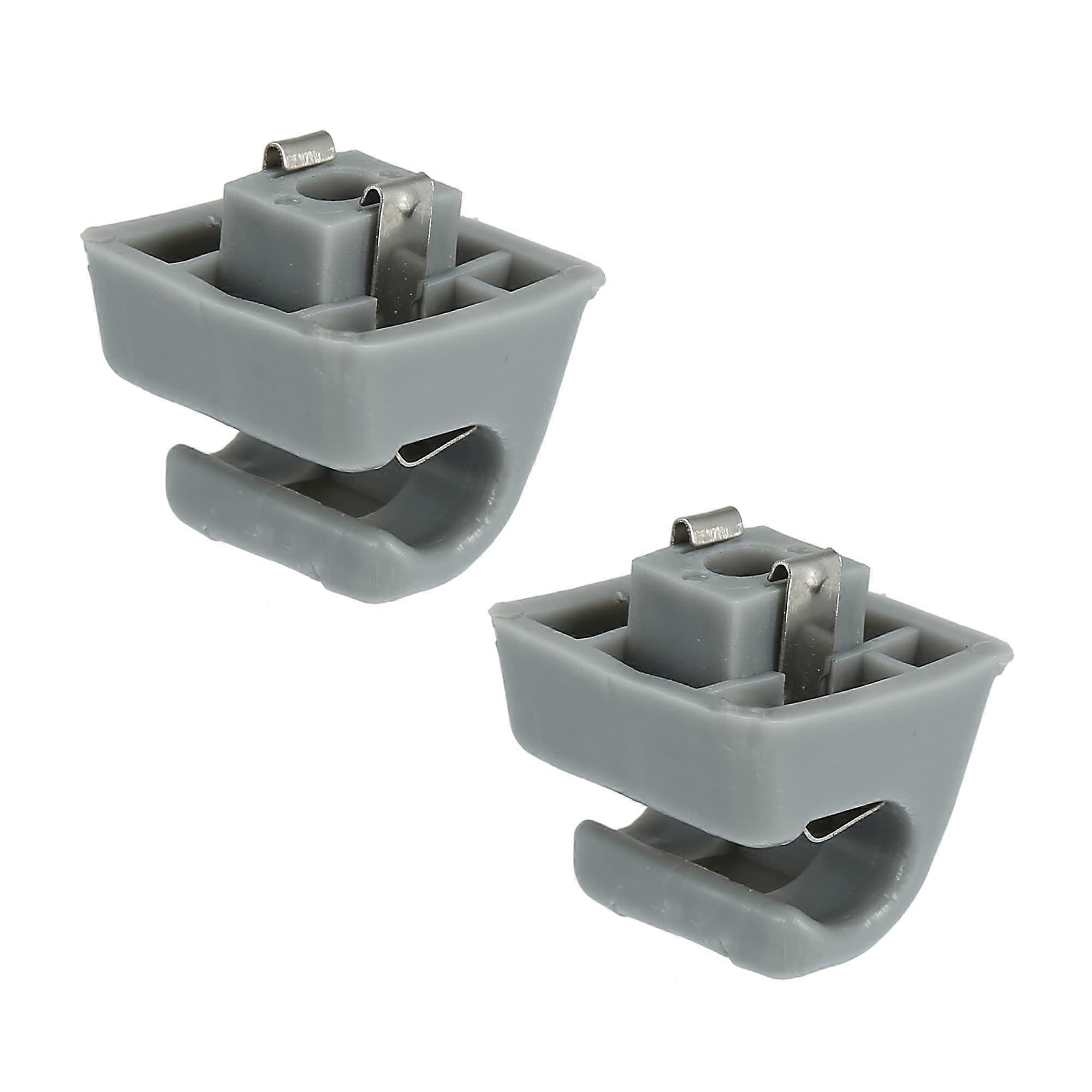 Sun Visor Hook Clip Bracket Gray Plastic Car Accessory Part Number 12681000128412 2 Pcs