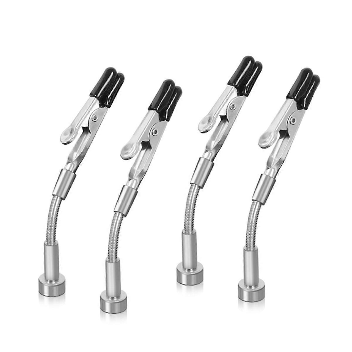 4Pcs Flexible Gooseneck Metal with Alligators Clips