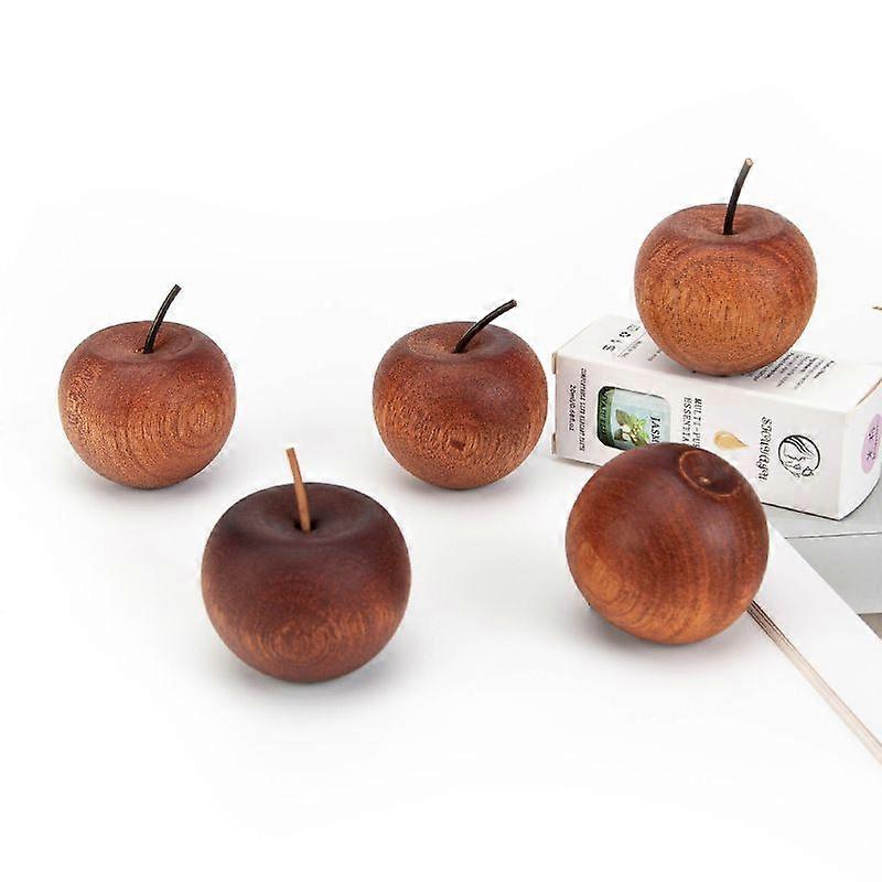 5pcs wooden apple diffuser diy wooden aromatherapy ornaments high-end fireless