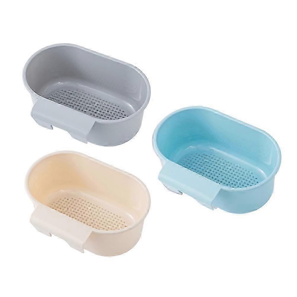 Kitchen Sink Strainer Baskets 3Pcs Rectangular Shape Drainage Kitchen Supplies Assorted Color Effective Organization