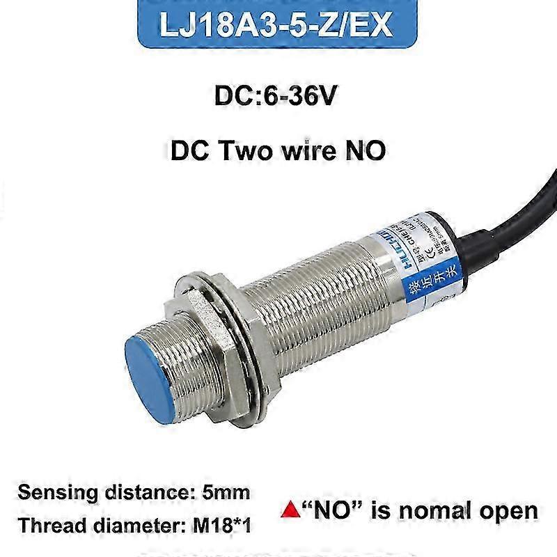 M18 5mm Distance de détection Deux fils Trois fils NPN PNP NON NC DC 6-36V AC36V 90-250VMtecteur de proximité à induction