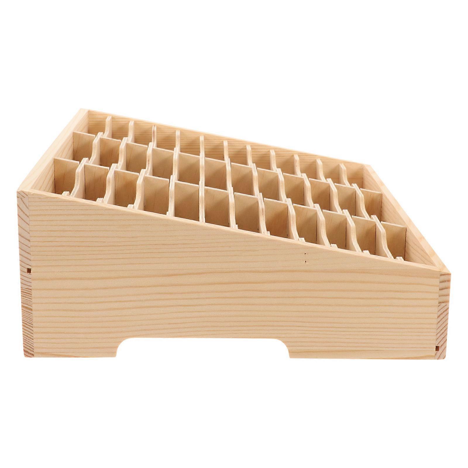 Wooden Multi-Grid Storage Box for Mobile Phone Management with 2Pcs Set