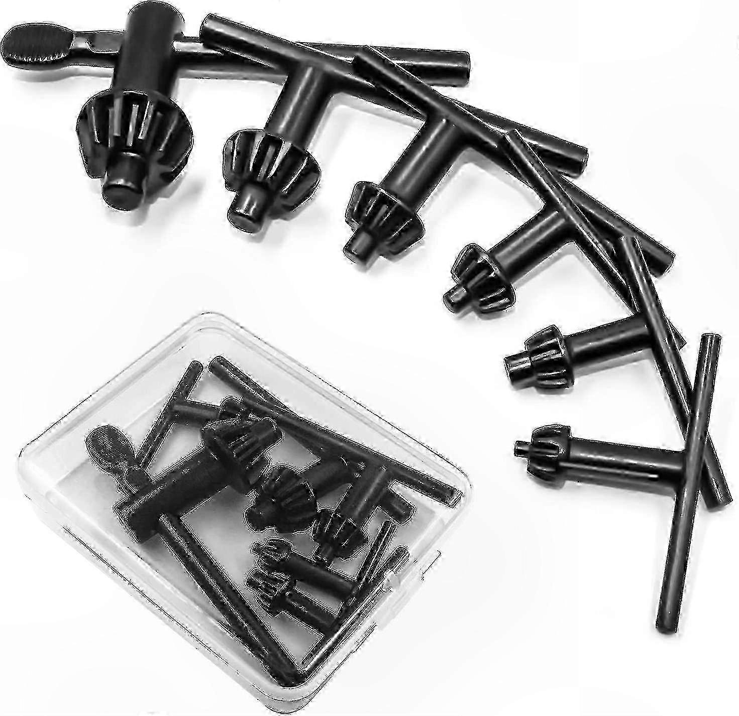 Universal Drill Chuck Key Set for 4/6/10/13/16/20mm Drills, 6-Piece Replacement Tool Kit for Handheld and Corded Drills