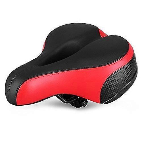 Bicycle saddle - GOBRO - Ultra Comfortable - Black Red - Ergonomic - Reflective