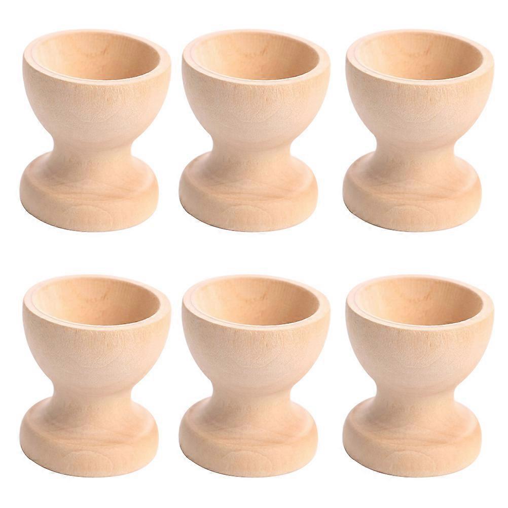 Egg Cup Wooden Egg Tray for Kitchen Use 18Pcs Beige Kitchen Holder