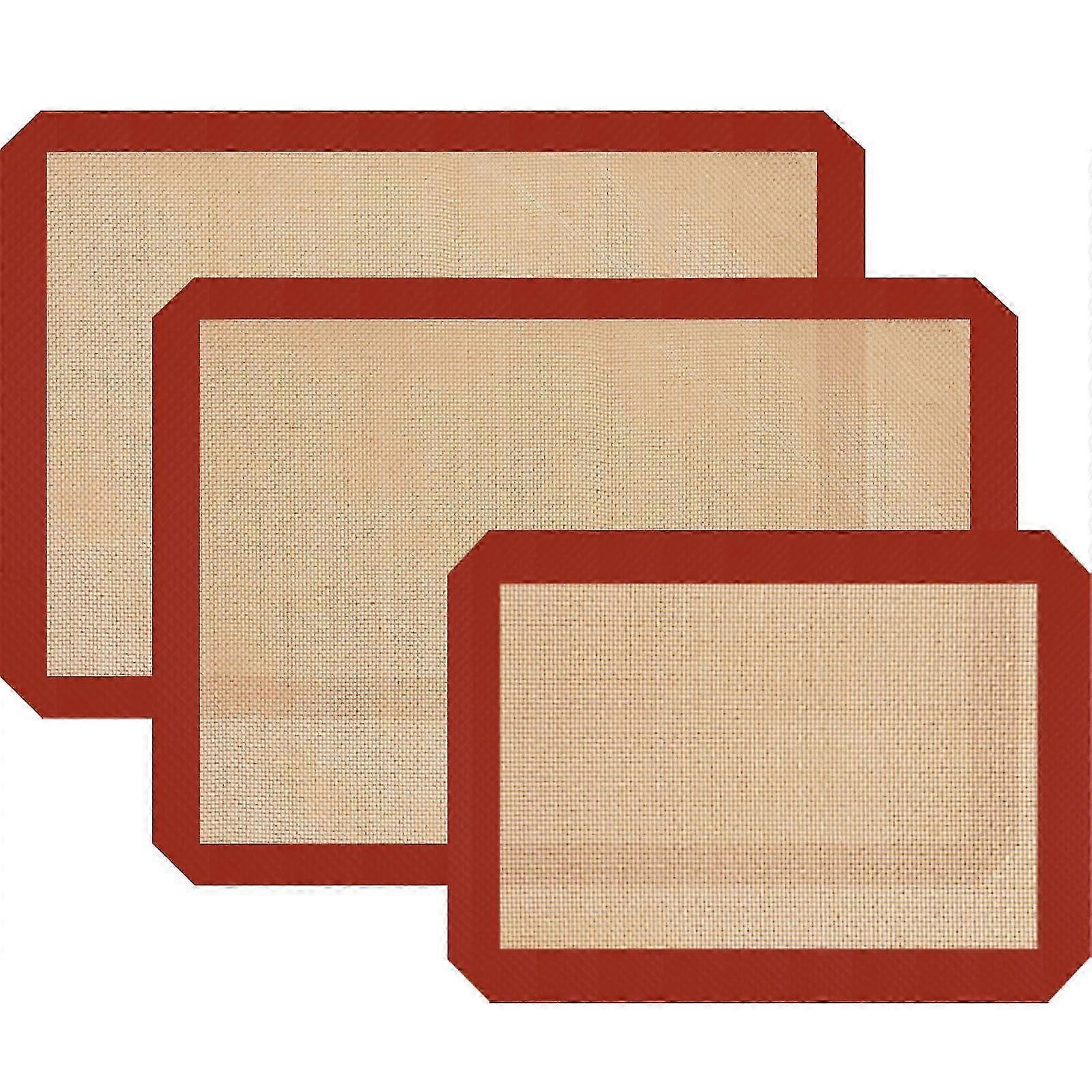 25-26 Silicone baking mats 3 pack non-stick reusable for cookies