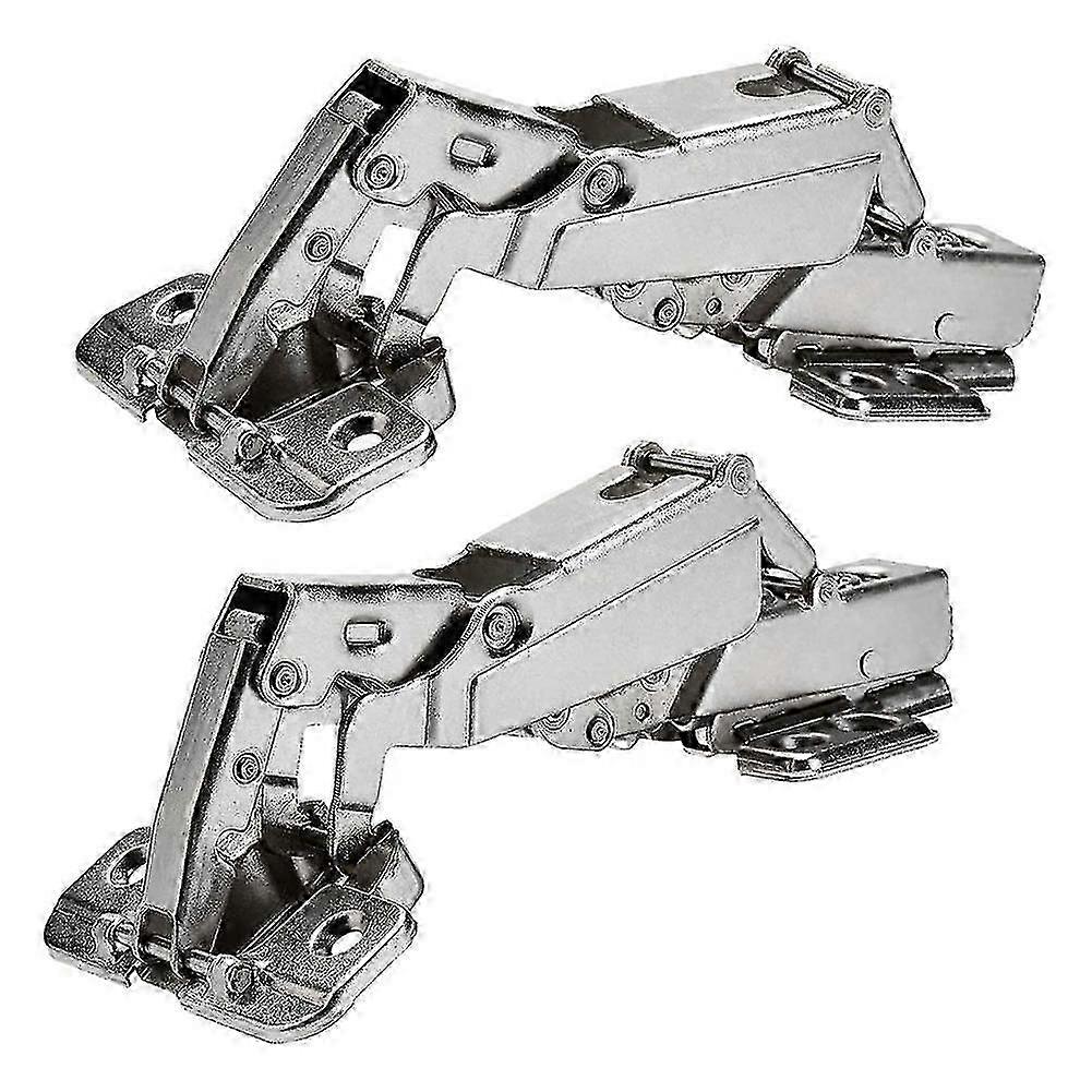 2pcs Concealed 175 Degree Hinges for Frameless Cabinet Doors - Hydraulically Adjustable