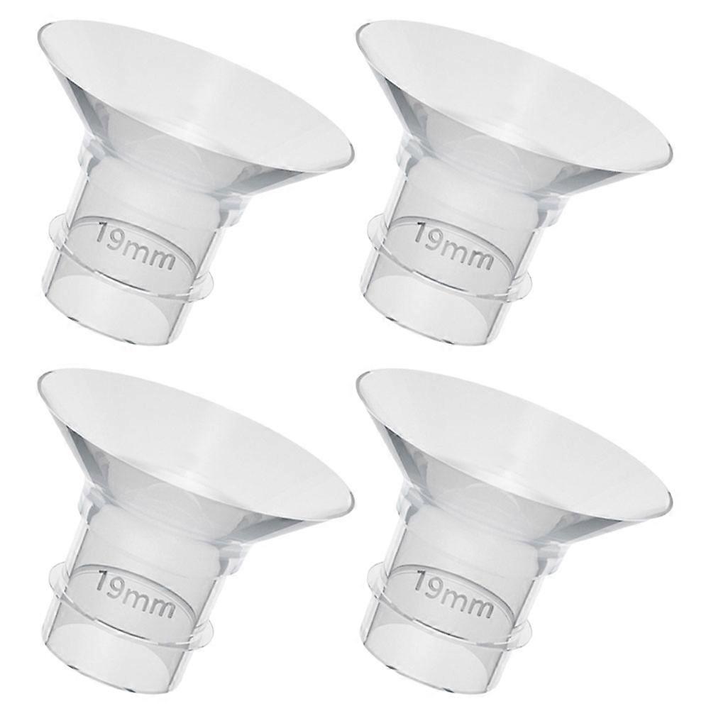 Convenient Flange Inserts 4Pcs Silicone Replacement Parts For Breastfeeding Women Daily Use Smooth Surface