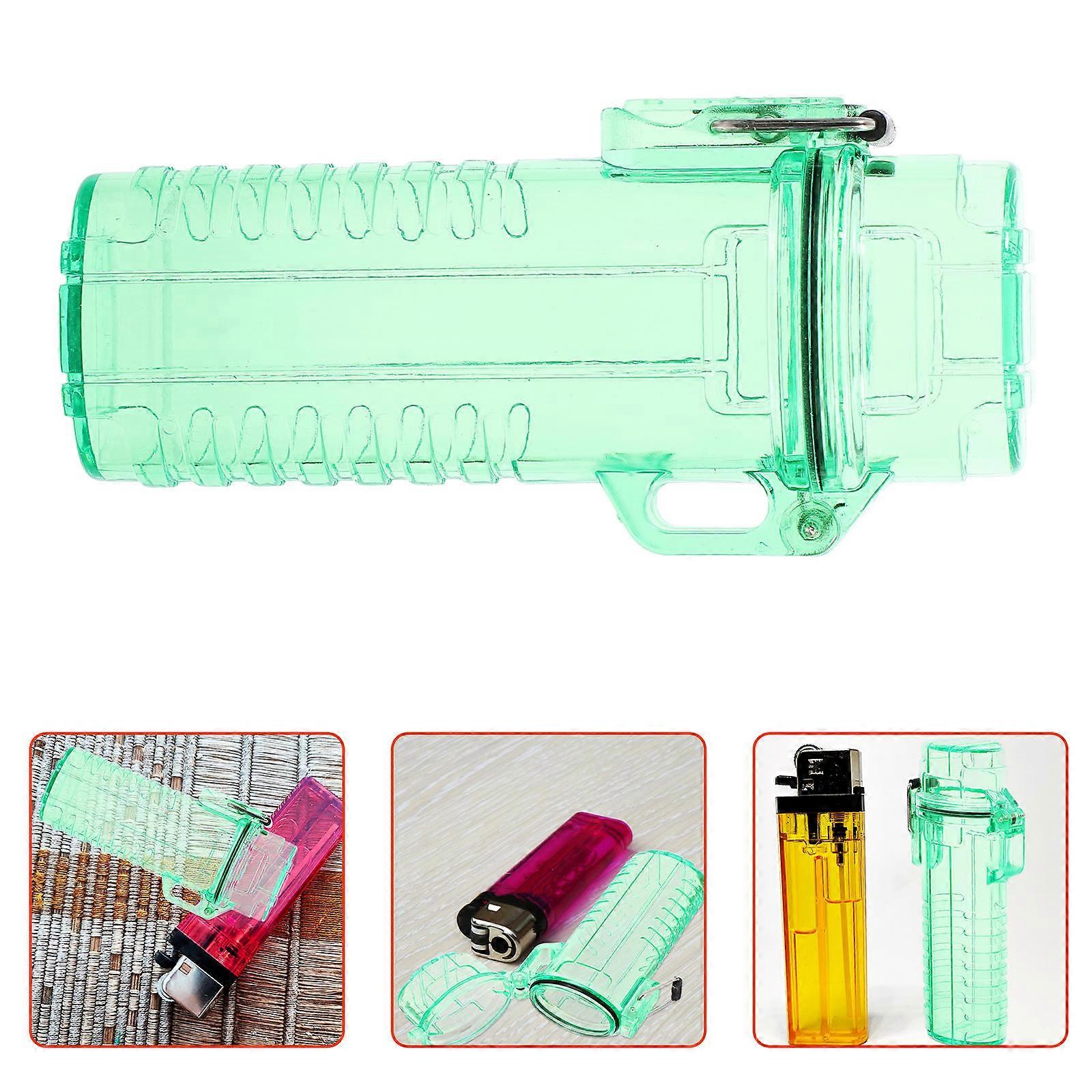 Clear Lighter Cover for Lighter Protective Sleeve 2Pcs Green Plastic