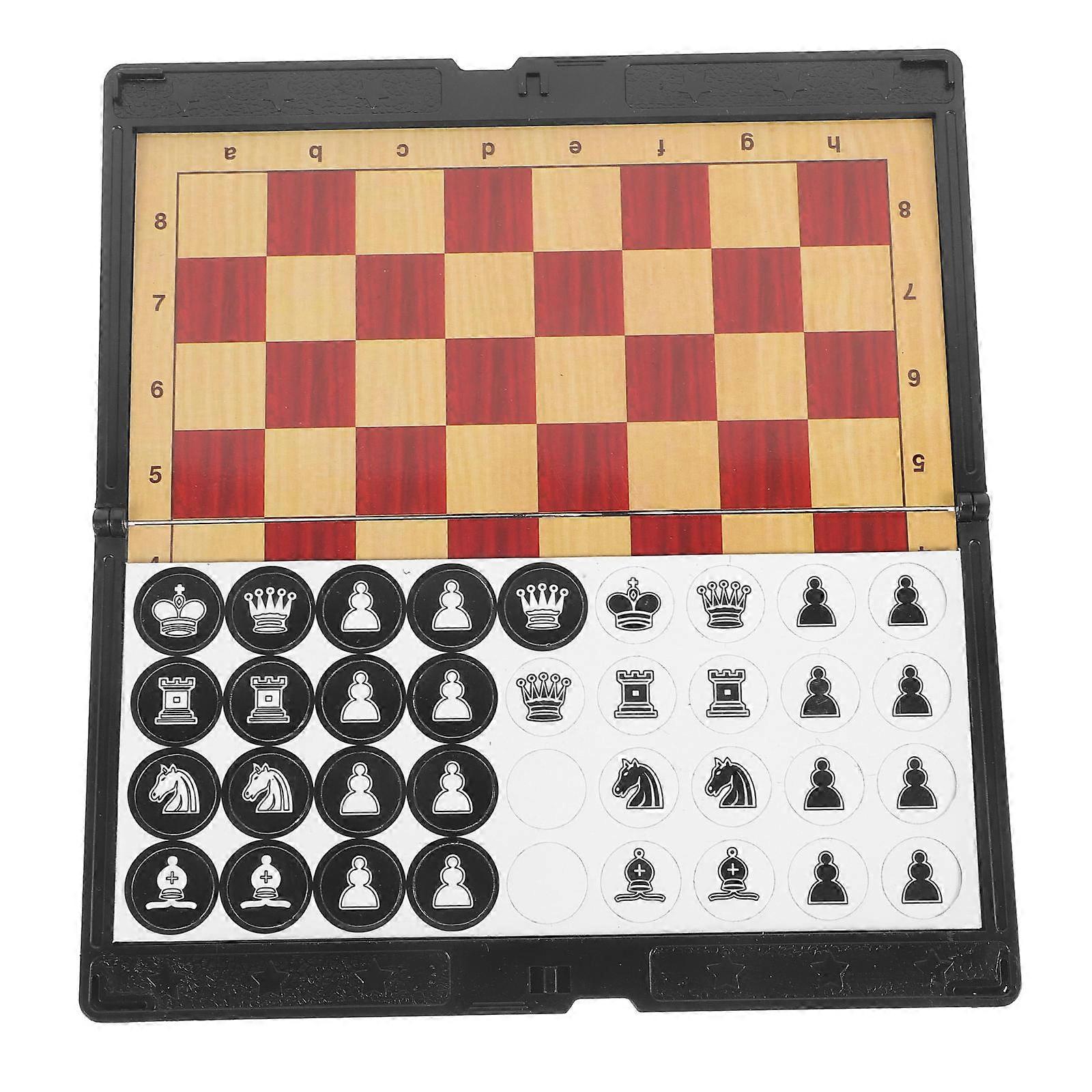 Chess Set Folding Chess Set for Travel 2Sets Portable Magnetic Chessboard
