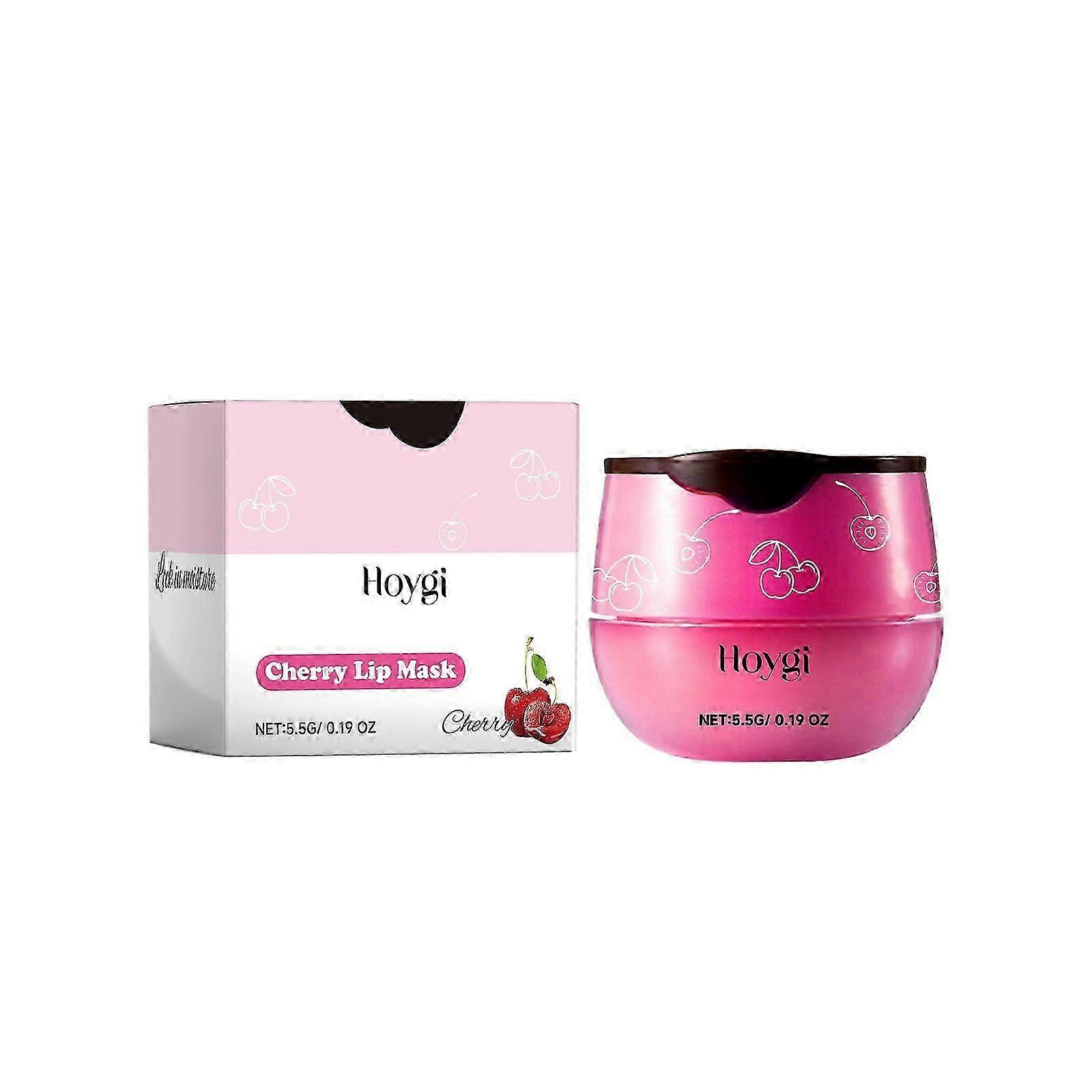 Cherry Lip Mask - Moisturizing, Anti-Cracking, Fades Lip Lines, Beeswax & Cherry Extract, 5.5g