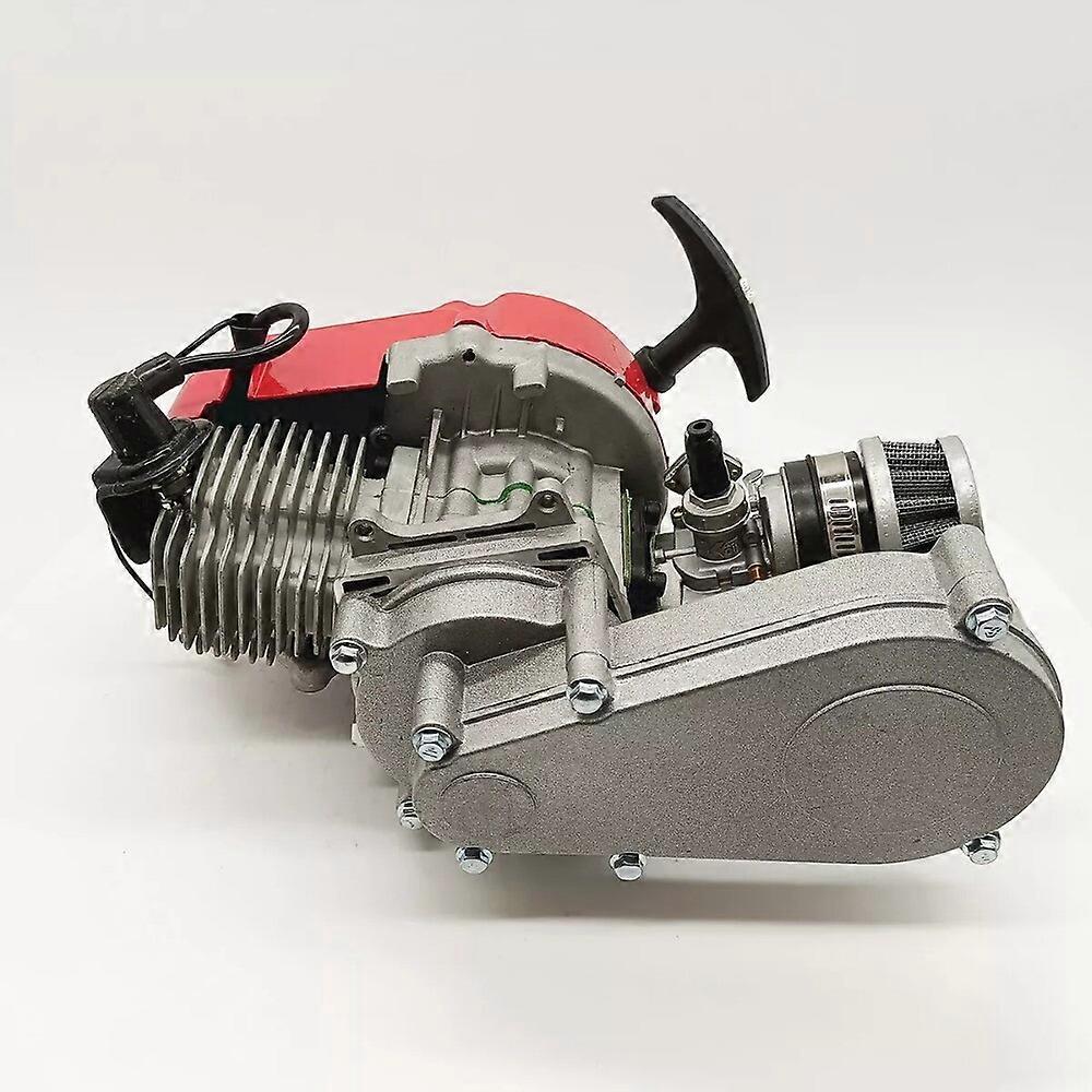 49CC MINI DIRT BIKE ENGINE WITH TRANSFER BOX RED PULL START MINI MOTO ENGINE UK NO.1401