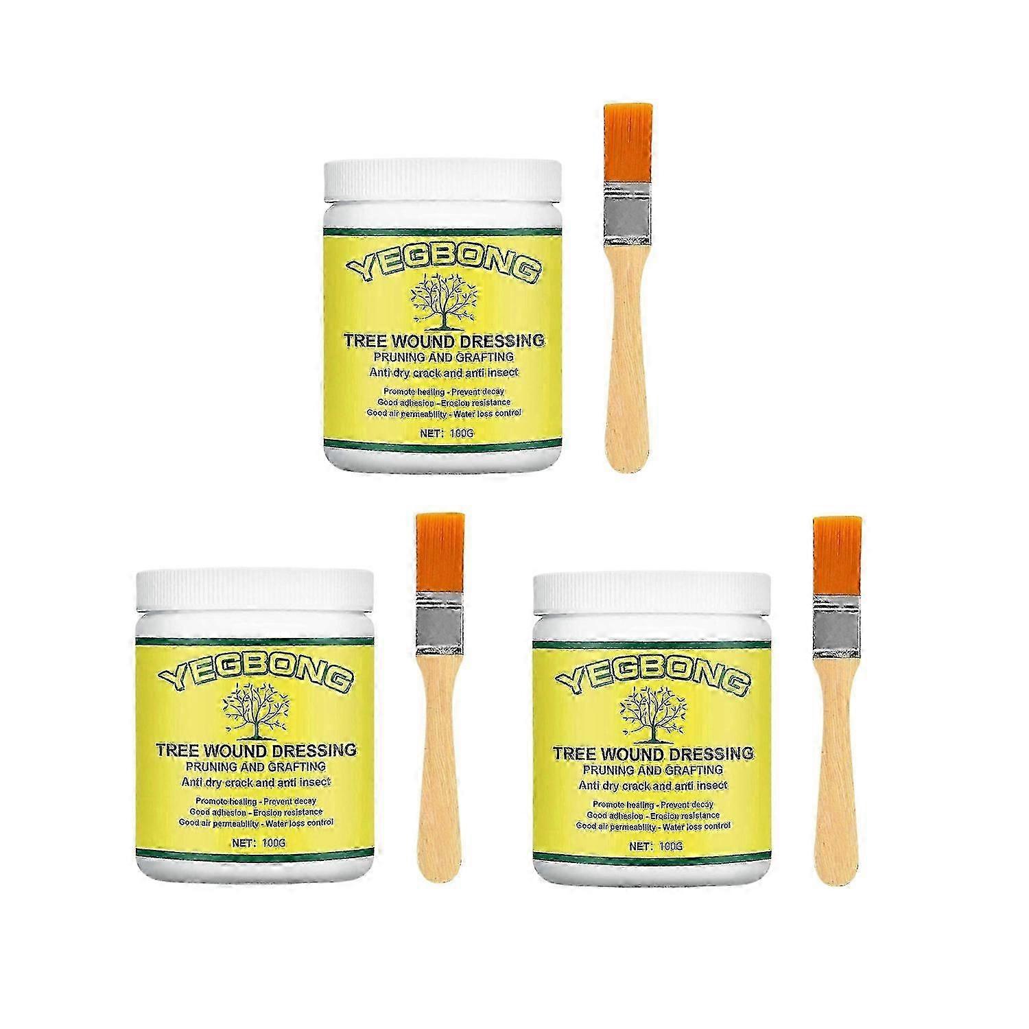 3X Tree Wound Sealer Plant Tree Wound Healing Sealant Plant Grafting Pruning Sealer Bonsai Cut Wound Paste Smear Tree Repair