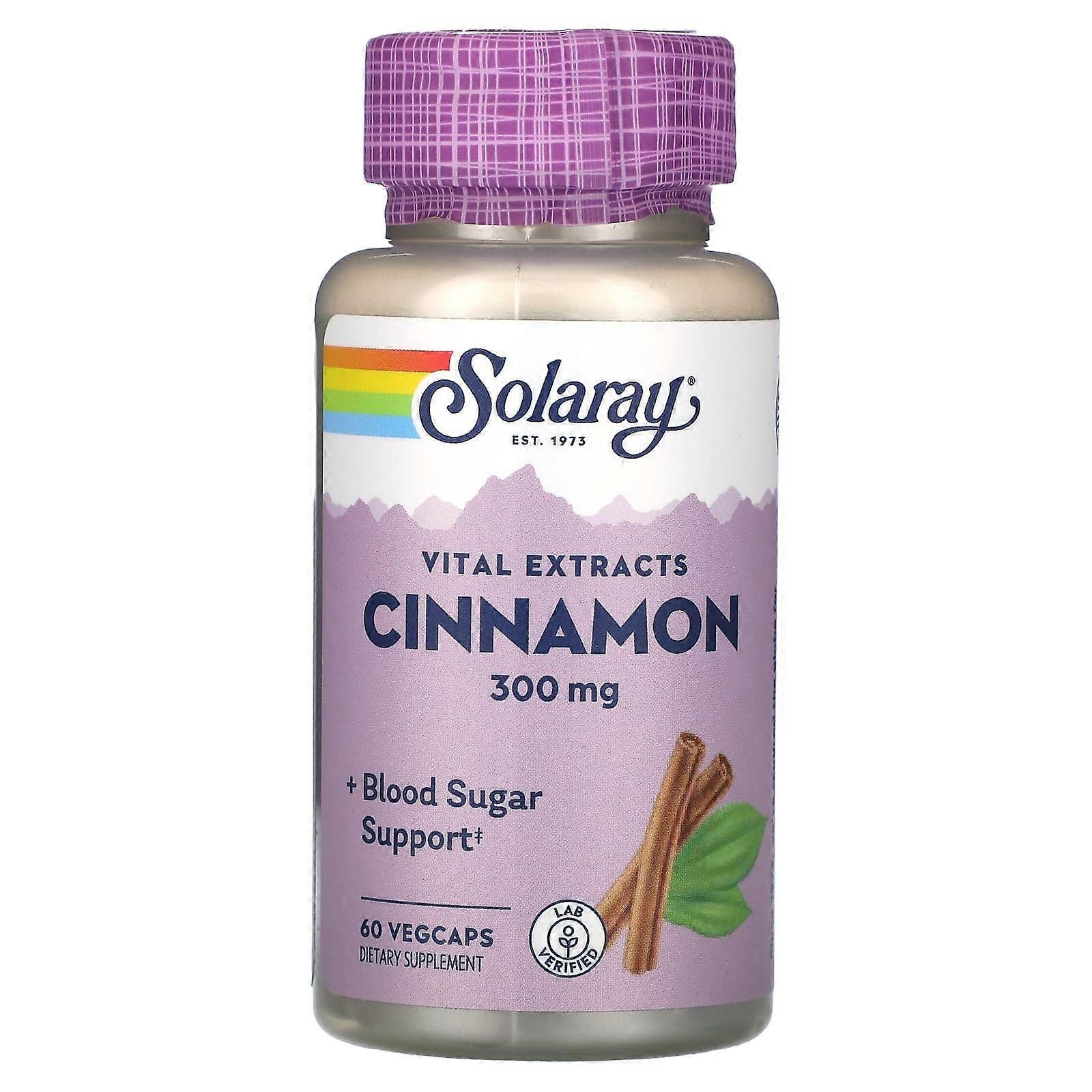 Solaray, Vital Extracts, Cinnamon, 60 VegCaps