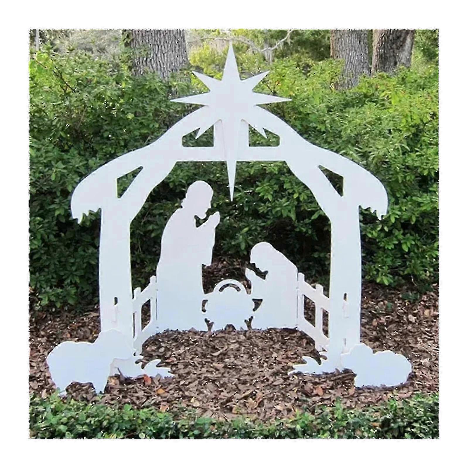 Ulkona suuri seimi Vakaat ja säänkestävät kohtauskoristeet, jotka sopivat ulkokoristeluun