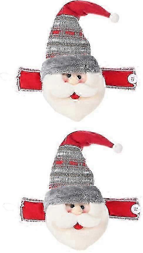 Christmas Curtains Tiebacks with Santa Claus Design