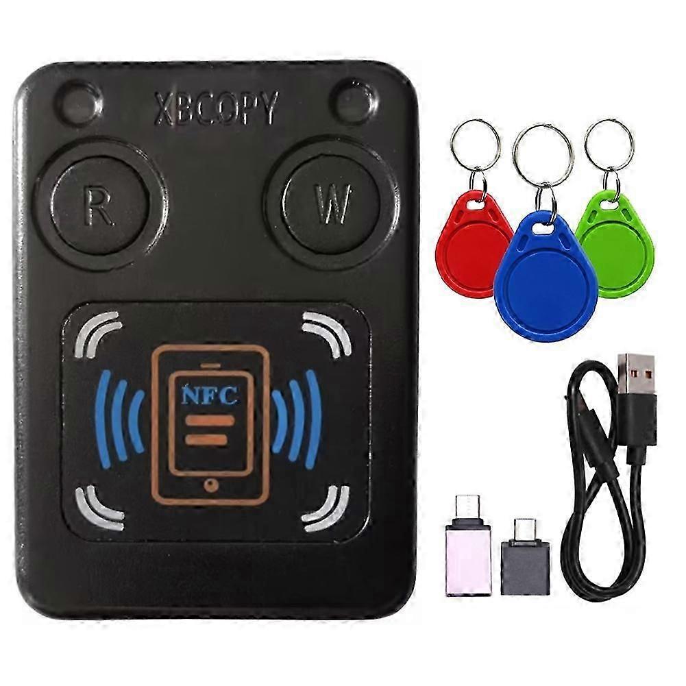 NFC RFID Smart Chip Card Reader Copier+3XUID Keychain IC 13.56Mhz ID 125Khz 250Khz 375Khz RFID Token