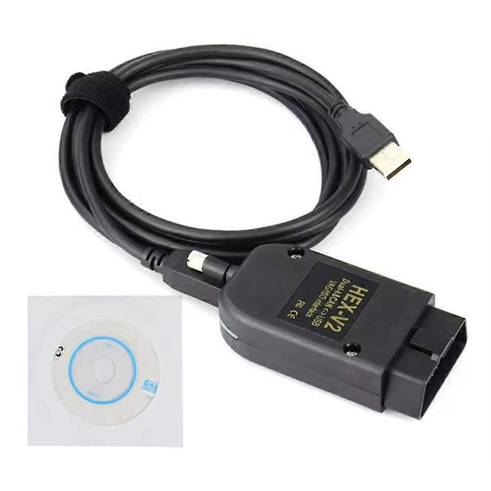 Newest FT232 V25.3 VAG Scanner Tool VAG KKL VCDS Cable OBD2 Diagnostic Cable OBD2 Scanner HEX V2 VAGCOM,German