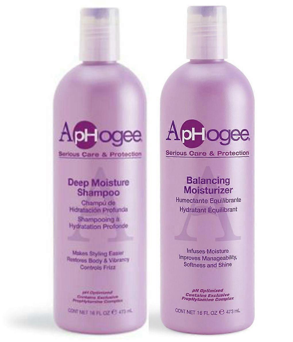 ApHogee Deep Moisture Shampoo and Balancing Moisturizer by Aphogee