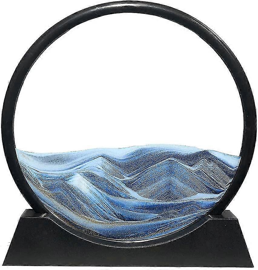 Dynamic 3d Natural Landscape Flowing Sand Picture Art Double Faced Double Color Moving Sand
