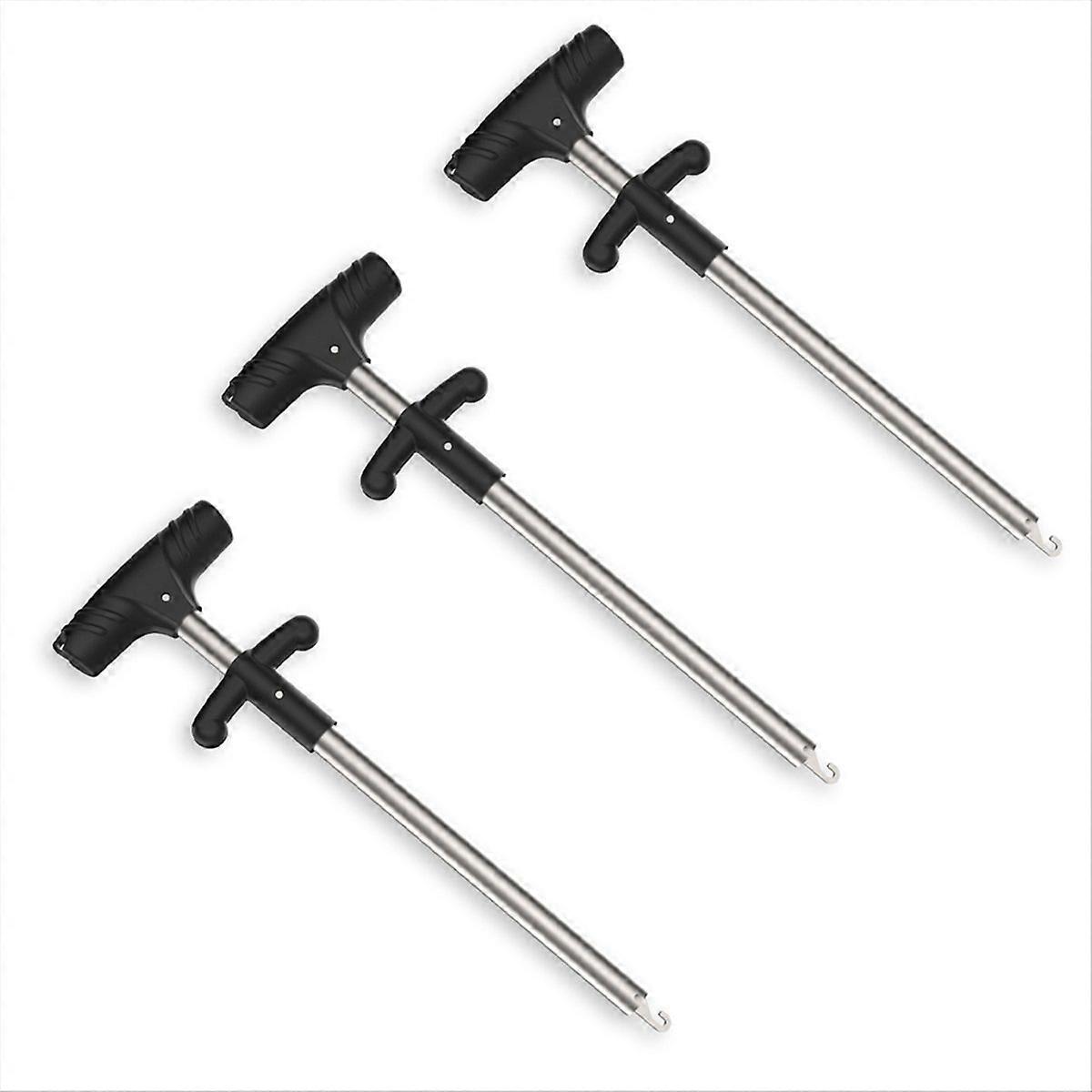 Portable T-type hook remover, aluminum alloy hook remover silver