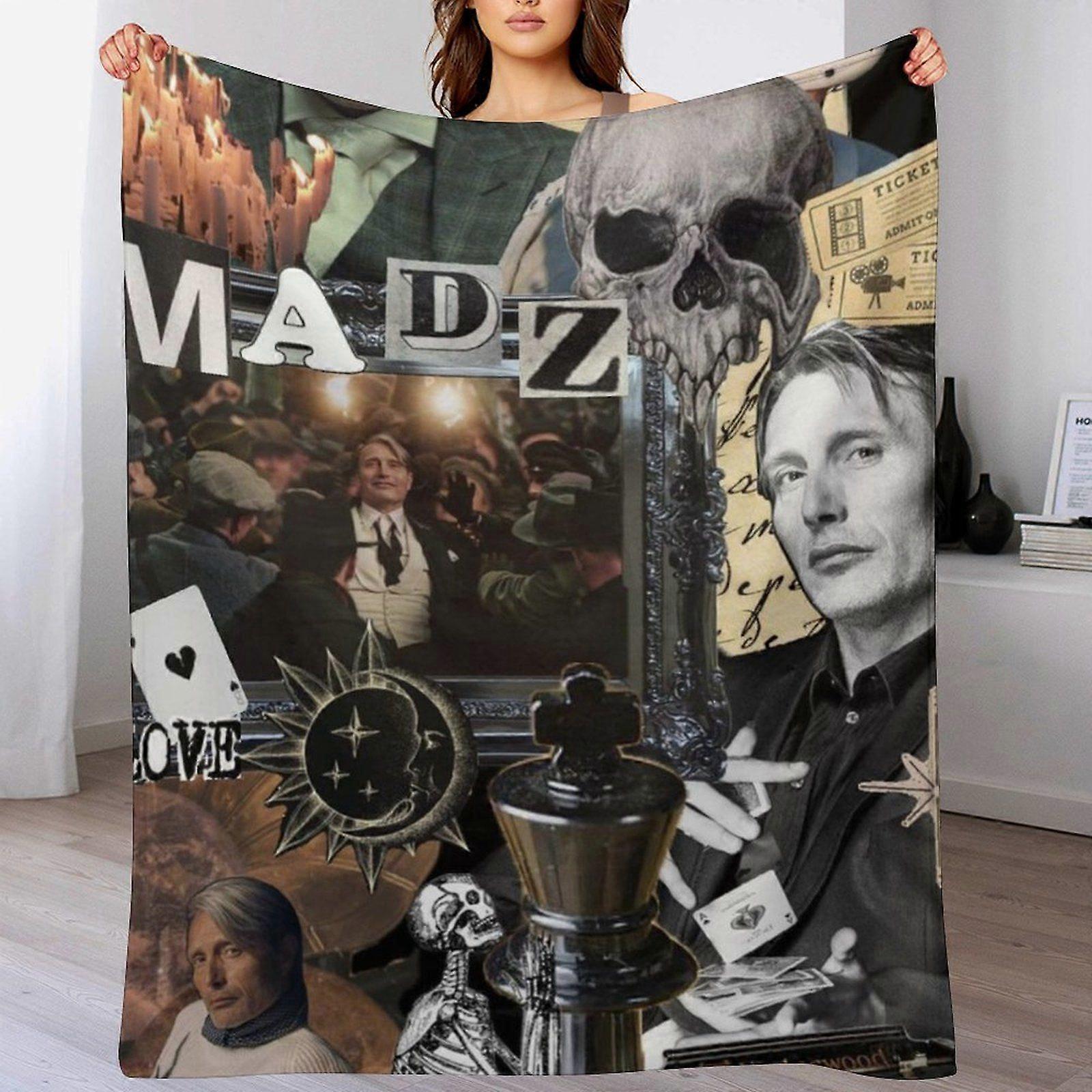 Mads mikkelesn Åndbart Hyggeligt Tæppe til Sofa Vinterhjem Hurtigtørrende Anti-rynke Fløjl