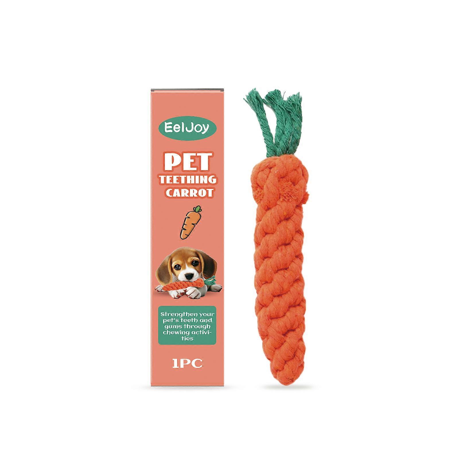 Pet Teething Carrots Are Carefully Blended With Cotton Ropes