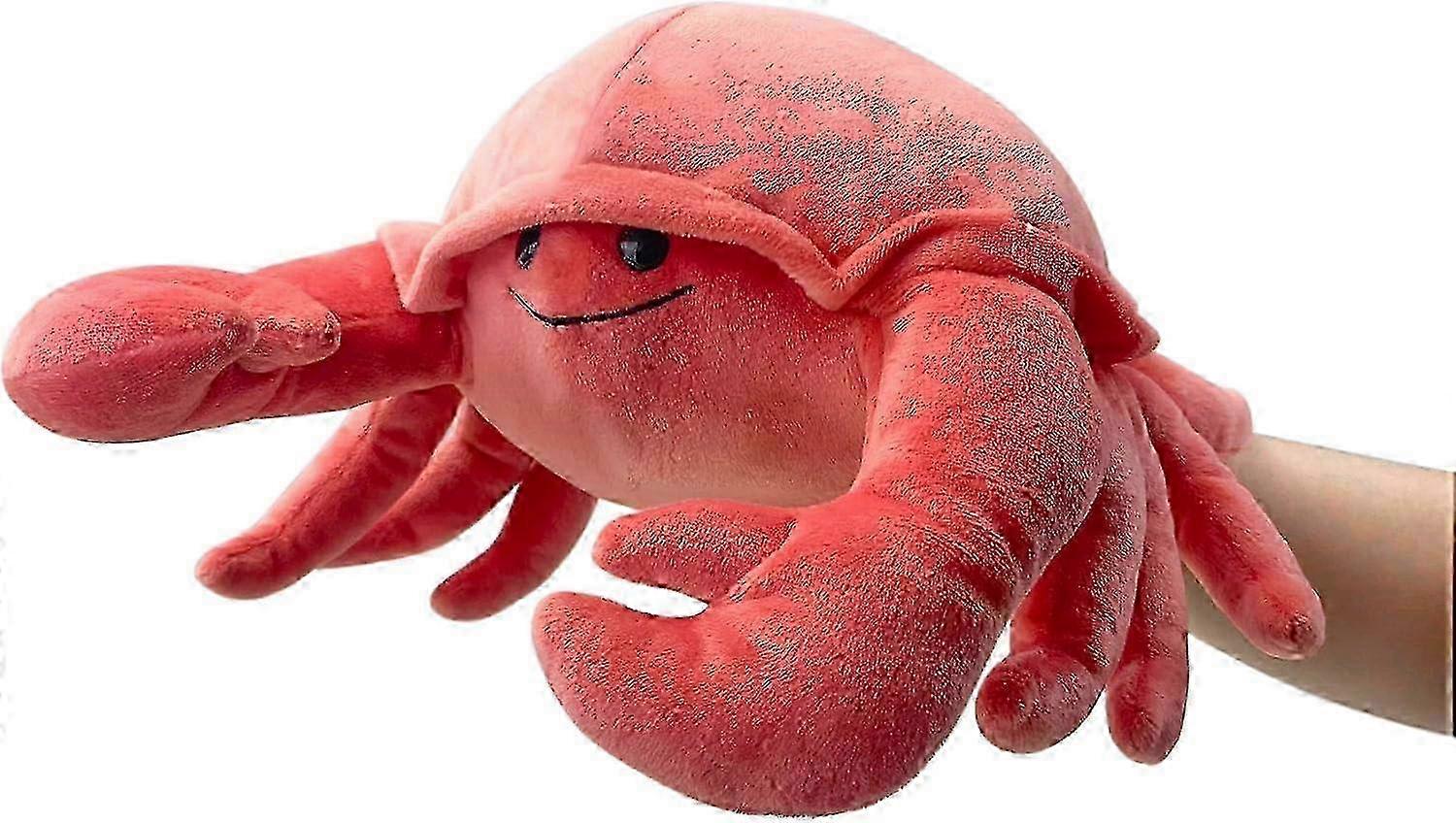 Hand Puppet Crab Puppet,13" Crab Puppet Animal Puppets for Kids Realistic Plush Puppet Stuffed Crab Toys, Crab Hand Puppet with Moveab